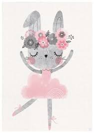 Set Of 3 Baby Bunny Ballerina Nursery Art Etsy Arte Da Parede Do Bercario Poster Para Quarto Arte De Parede Infantil