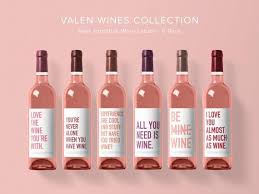 Valentine S Wine Label Collection Wine Label 6 Pack Funny Wine Labels Wine Label W Valentines Wine Wine Bottle Labels Wedding Personalized Wine Bottles