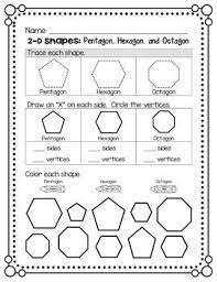 2d Shapes Pentagon Hexagon And Octagon Worksheet And Easel Activity 2d Shapes Hexagon Montessori Math Activities