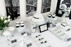 Simple decoration for fresher party. Kara S Party Ideas Stylish Black And White Fortieth Birthday Party Decor Ideas Cake