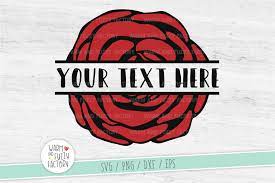 Download Rose Svg Rose Flower Cut File Rose Split Monogram Svg 329185 Cut Files Design Bundles