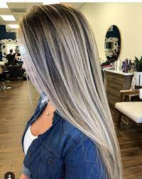 Dark Brown With Platinum Highlights Hair Styles Ash Hair Color Long Hair Styles