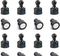 22 Pack Fridge Magnets, Black Strong Magnets For Whiteboard, Push Pin  Magnets Refrigerator Magnets Small Strong Neodymium Magnet For Office, ...