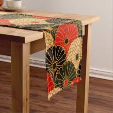 Vintage Traditional Japanese Paper Print Short Table Runner Zazzle Com Printed Table Runner Japanese Paper Asian Table Runners