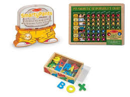 Melissa Doug Smarty Pants Preschool Card Set My Magnetic Responsibility Chart Magnetic Wooden Alphabet Bundle Toy