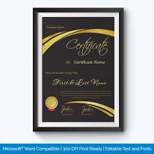 You can either print the blank award template or add text to it. 89 Elegant Award Certificates For Business And School Events