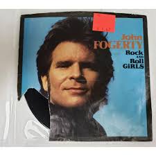 Record 45-toeren per minuut John Fogerty Rock & Roll Girls/Middenveld  VINTAGE 1985