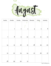 2022 Printable Calendar Watercolor Paper Trail Design