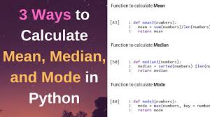 She makes a list of all of the totals the mode, however, would not be a good choice because it is disproportionately low and not a good representation of her. 3 Ways To Calculate Mean Median And Mode In Python Evidencen