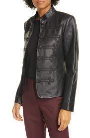 Nili Lotan Jules Lambskin Leather Band Jacket Nordstrom Lambskin Leather Womens Fashion Jackets Band Jacket