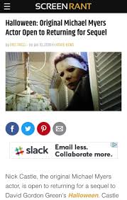Nick castle og shape on twitter halloween posts biggest opening for a film with an old guy in a mask in a cameo appearance. Nick Castle On Returning For Halloween 2018 Sequel Halloweenmovies