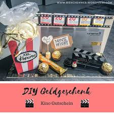 Diese karteikarten halbieren deine lernzeit! Diy Geldgeschenk Kino Gutschein Bienchenweb Geldgeschenke Diy Spardose Kinogutschein Basteln