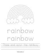 Customize coloring pages, worksheets and beginning reader books for free! Rainbow Worksheets Twisty Noodle