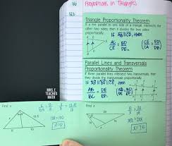 Triangle Proportionality Theorem Foldable In 2020 High School Math Lesson Plans Theorems Math Interactive Notebook