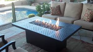 This beautiful propane fire pit table from endless summer is a marvelous square black beauty with a ceramic tile finish as its tabletop around the fire bowl. Custom Propane Fire Pit Tables Arizona Backyard Custom
