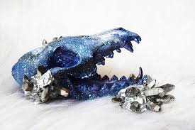 Fox Skull Painted Animal Skull Galaxy Fox Skull Red Fox Etsy Painted Animal Skulls Skull Painting Animal Skulls