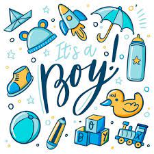 Baby Shower For Boy Free Vector Free Vector Freepik Freevector Baby Baby Boy Shower Kids Planner New Baby Products