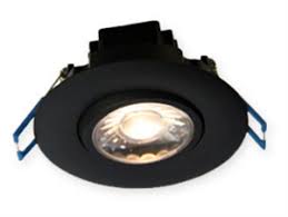 Lotus Led Lights Ll3g 30k Bk 3 Super Slim Round 1 Thick Low Profile 3000k 600 Lumen Led Recessed Gimbal Down Light Retrofit With Black Trim 30 Degree Tilt Lotus Led Lights