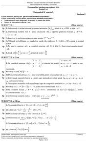 Subiectele la matematică bac 2019 sunt elaborate de către specialiştii centrului naţional de evaluare şi examinare (cnee), în mod similar cu modelele bac 2019. Matematica Tehnologic Bac 2016