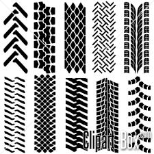 Clipart Tire Tracks Set Royalty Free Vector Design Tire Tracks Tractor Tire Prints