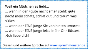 Das beste deutschsprachige sommerlied für kinder. Weil Ein Madchen Es Liebt Wenn In Der Gute Nacht Sms Steht Gute Nacht Mein Schatz Schlaf Gut Und Traum Was Spruchmonster De