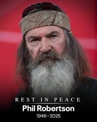 Phil Robertson's family shared the news of his death Sunday evening. Our  thoughts and prayers are with them. >>  https://go.countryrebel.com/RIP-PhilRobertson