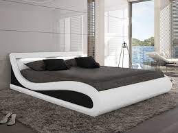 lit led zalaris 160x200cm simili blanc bed furniture design bedroom bed design bedroom furniture design