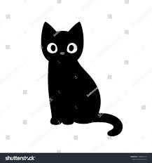 Cartoon Black Cat Drawing Simple And Cute Kitten Silhouette Cartoon Black Cat Drawing With Skeleton Cute Sc Black Cat Drawing Cartoon Cat Drawing Cat Drawing