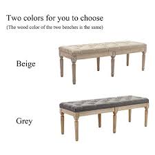 The bedroom bench fits perfectly into any space and even in small spaces. Chairus Fabric Upholstered Entryway Ottoman Bench Classic Bedroom Bench With Rustic Wood Legs Beige Farmhouse Goals