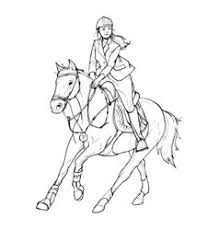 Pretty cartoon horse or pony drawing for beginners.★easy, simple follow along draw. Horse Rider Sketch Vector Images Over 500