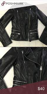 Zara Black Faux Leather Jacket Black Faux Leather Jacket Leather Jacket Faux Leather Jackets
