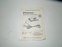 Toastmaster user manual bread box recipe book pdf download. Toastmaster Breadbox Breadmaker Instruction For Model 1196 Toastmaster Brotbackautomat