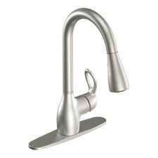 Moen Kleo Single Handle Pull Down Sprayer Kitchen Faucet With Reflex And Power Clean In Spot Resist Stainless Ca87011srs The Home Depot