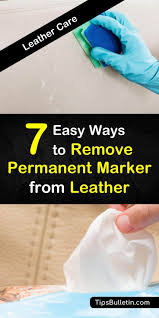 Whether you've got a leather couch, a leather purse, or a leather jacket, chances are you run into an ink stain every once in a while. Leather Care 7 Easy Ways To Remove Permanent Marker From Leather