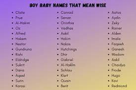 250 Rare And Unique Baby Boy Names That Mean Wise