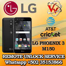 You can also visit a manuals library or search online auction sites to fin. Virtual Unlocks Unlock Your Lg Phoenix 3 M150 From At T Or Cricket To Use Other Carriers All Software Version Supported Order Now On Whatsapp 502 35153866 Unlock Price 29 99 Usd Process