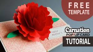 This card uses simple triangles to make a geometric layout we love. Tutorial Carnation Pop Up Card Free Template How To Make Mother S Day Craft Card Diy Youtube
