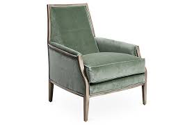 bergen chair sage velvet 1 595 00 accent chairs accent chairs for living room blue velvet chairs