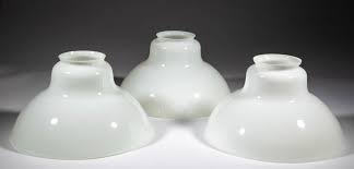 Aladdin No 215 Opaque Glass Hanging Lamp Shades Lot Of Three Jeffrey S Evans Associates