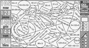 un coloriage magique pour apprendre en s amusant les additions et multiplications ce1 a imprimer de l&#x00027;enfer