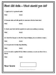 No peeking at the answers, either—and don't look up the answers online! First Aid Quiz With True Or False Questions And Answers First Aid Quiz True Or False Questions First Aid For Kids