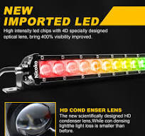Nicoko 250w single row light bar with chasing function Bluetooth&Remote  controlled