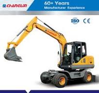 Changlin Official Small Size Hydraulic Drive Wheel Excavator 7tons Mini  Digger