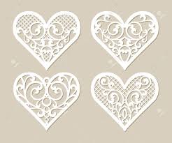 Zentangle vorlagen zum ausdrucken gratis: Set Schablone Spitzen Herzen Mit Geschnitzten Durchbrochene Muster Vorlage Fur Den Innenausbau Layouts Hochzeitskarten Einladungen Etc Bild Geeignet Fur Laserschneiden Plotterschneidens Oder Drucken Lizenzfrei Nutzbare Vektorgrafiken Clip Arts