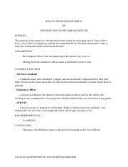 Accomplish nomination using bullet statement format, limited to one . Bullet Background Paper Docx Bullet Background Paper On The Best Way To Become An Officer Purpose The Purpose Of This Paper Is To Decide Which Route Course Hero