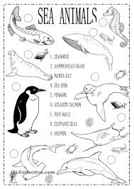 Sea Animals 1 Animal Worksheets Sea Animals Fun Activities For Preschoolers