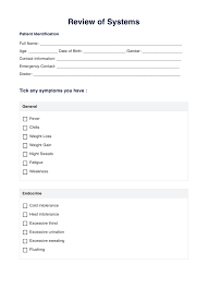 Image result for Review of Systems