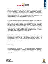 We did not find results for: Secretaria Distrital De Salud Auf Twitter Comunicado A La Opinion Publica