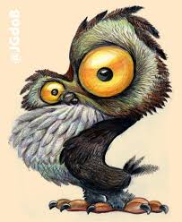 Animated Bird With Big Eyes Owl Jgdob Instagram Eule Igel Zeichnen