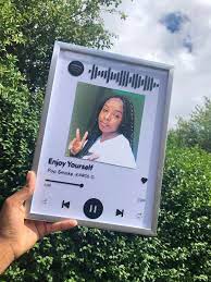 Custom A5 Or A4 Glass Song Posters Choose From Any Song Or Album Cover Or A Personal Photo Available In Music Plaque Personalized Music Spotify Photo Frame
